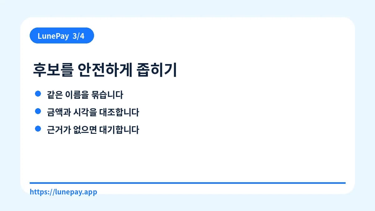 후보를 안전하게 좁히기